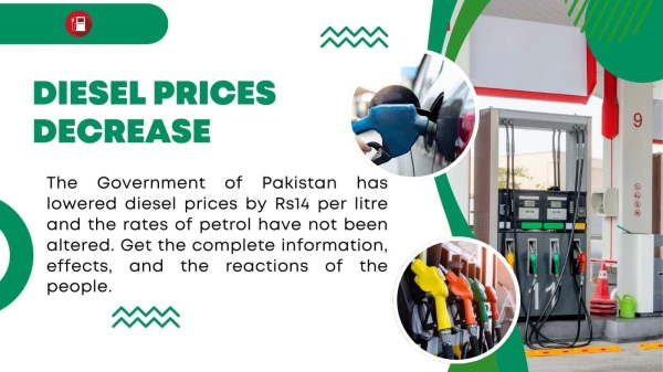 Pakistan Diesel Price Reduced by 14 Rupees