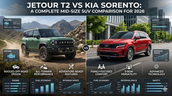 Jetour T2 vs Kia Sorento