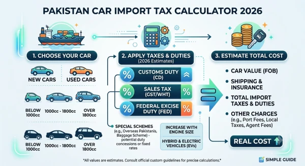 Pakistan Car Import Tax Calculator 2026